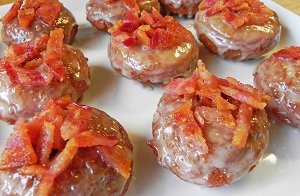 Apple Doughnuts with Maple Glaze and Bacon Apple Doughnuts with Maple Glaze and Bacon