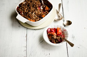 Apricot Plum Crisp with Maple Nut Froyo Apricot Plum Crisp with Maple Nut Froyo