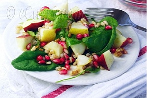 Barley and Spinach Fall Salad with Maple Syrup Vinaigrette Barley and Spinach Fall Salad with Maple Syrup Vinaigrette