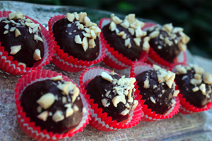 Dark Chocolate Cashew Pecan Truffles Dark Chocolate Cashew Pecan Truffles