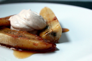 Maple Roasted Bananas with Cinnamon Whipped Cream Maple Roasted Bananas with Cinnamon Whipped Cream