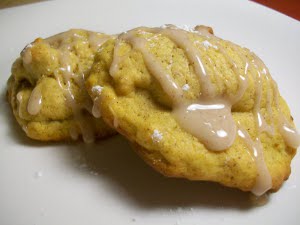 Pumpkin Cookies with Pecans and a Maple Syrup Glaze Pumpkin Cookies with Pecans and a Maple Syrup Glaze