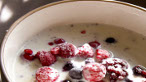 Rice Milk Porridge with Berries and Yoghurt